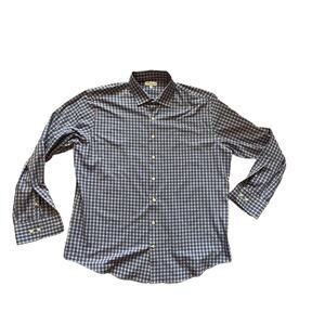 Peter Millar Men's XL Purple Plaid Long Sleeve Button Shirt #169